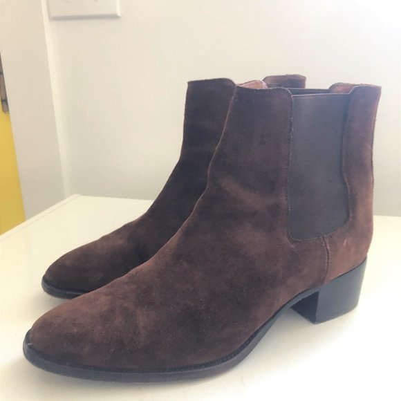 Frye Shoes - Frye Brown Suede Booties - Size 8
